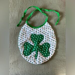 Baby Bib Handmade with Shamrock Design